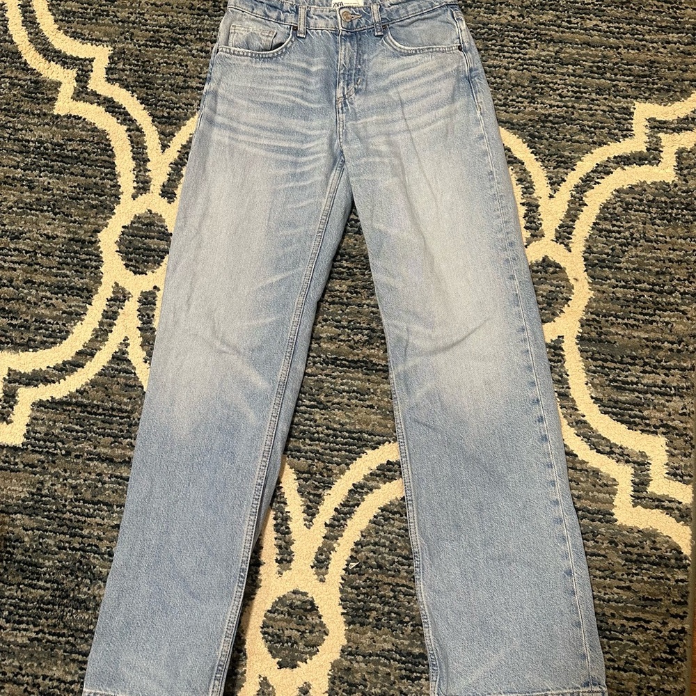 Zara Light Blue Men's Straight Jeans